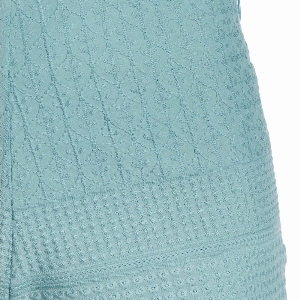 NWT Free People Dusty Blue Sz 8 High Waisted Side Zip Shorts 100% Cotton - Picture 3 of 7